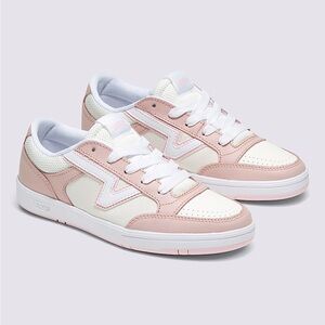 Vans Women's Lowland ComfyCush White and Pink Casual Sneakers